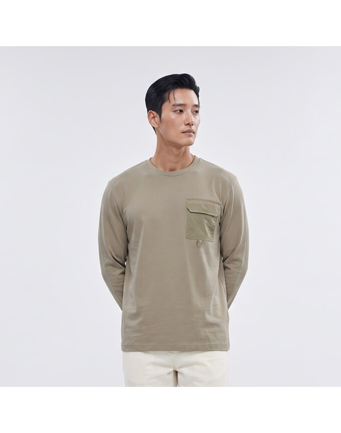 포켓 라운드 티셔츠_1J55331