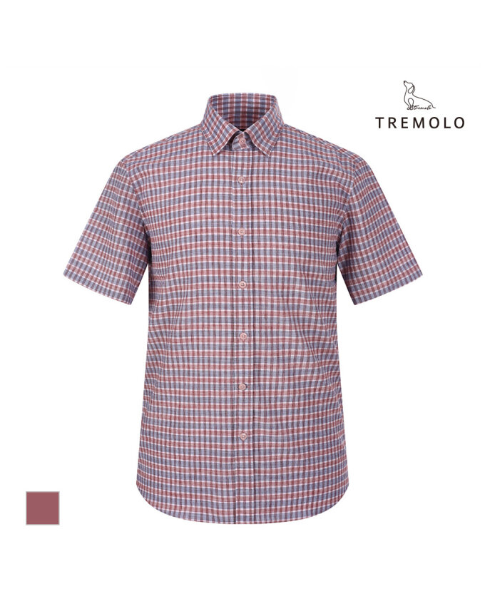 [TREMOLO] 체크패턴 반팔 남방_TRNNS3M3511