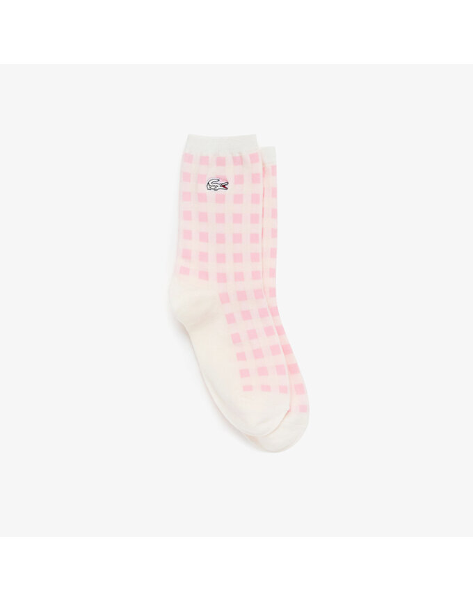 (여성) 깅엄 체크 미들 양말_RA013E-55G_HCZ