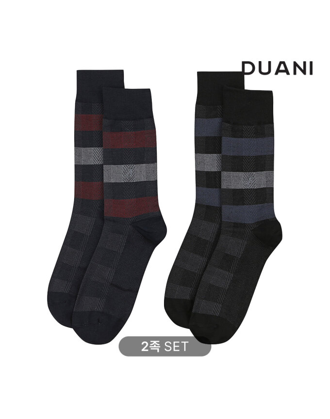 [DUANI] 배색라인 양양말_2족_set_MEMXBXY1131