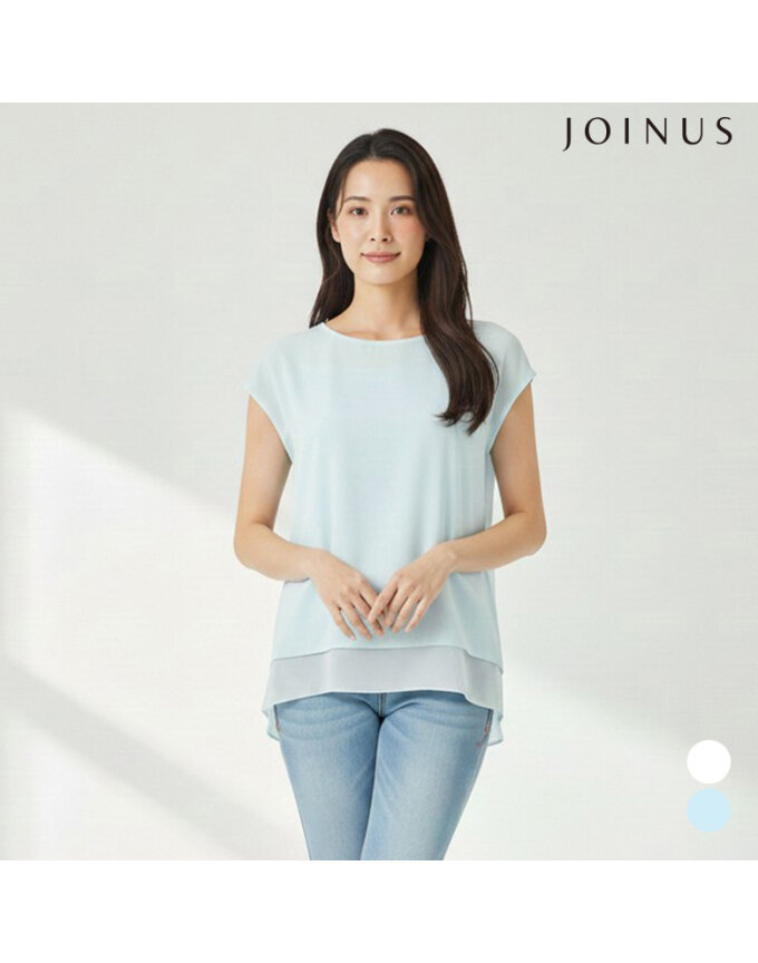 라운드넥 쉬폰 민소매 블라우스_JABU6-WKS440