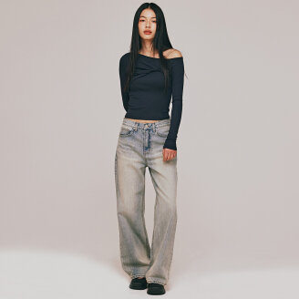 WATER WASHED WIDE DENIM JEANS_T316DE400