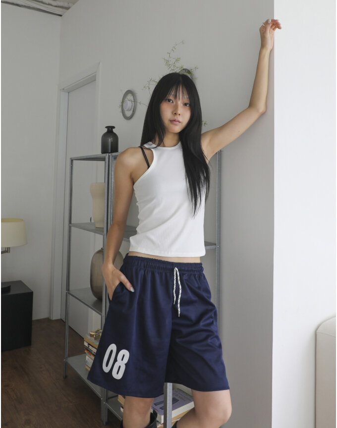 SKINNY RIBBED RACER TANK TOP_T316TP135