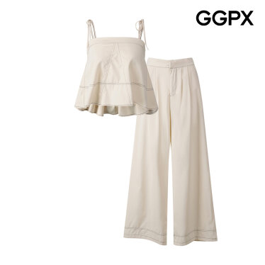 [AK수원점] [GGPX] 스트치 뷔스티에 와이드 팬츠 셋업 (GQ5ST004F)