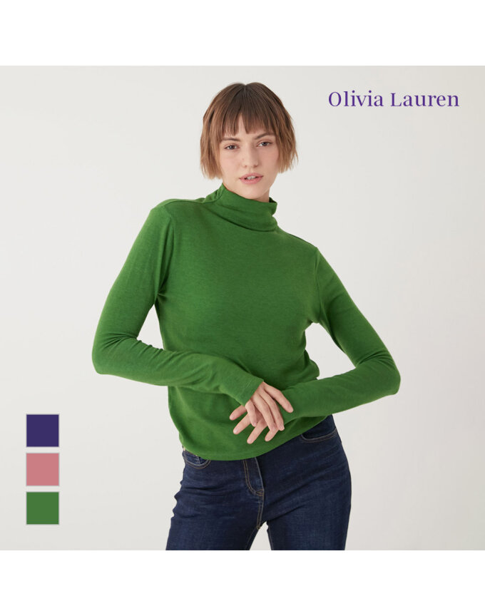 [OLIVIA LAUREN] 모크넥 티셔츠_VOBAL3X7491