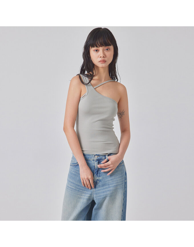 TWO-WAY UNBALANCED SLEEVELESS TOP_T416TP111