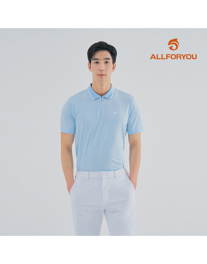 [올포유] [모델착장] 남성 카라 반집업 반팔 티셔츠 AMTPM3481-906