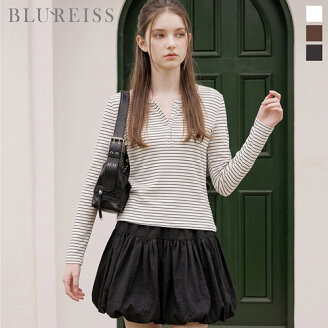 헨리넥 스트라이프 티셔츠_BI6F1TS6541