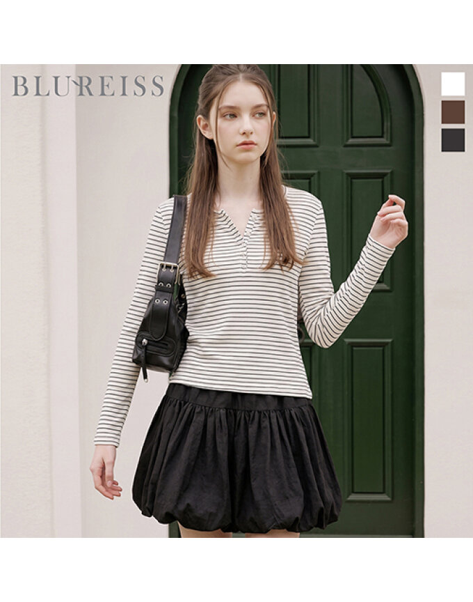 헨리넥 스트라이프 티셔츠_BI6F1TS6541