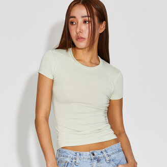 BAMBOO FITTED BASIC SHORT SLEEVE TOP_T316TP134
