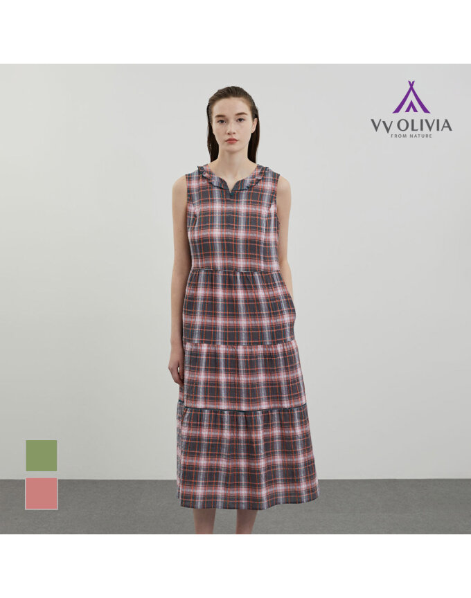 [VVOLIVIA] 체크 프린트 원피스_VVCOA4M5261
