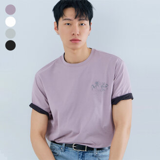 [ON] 유니 세미오버핏 고신축사 그래픽 반팔티셔츠 NQ2KE408