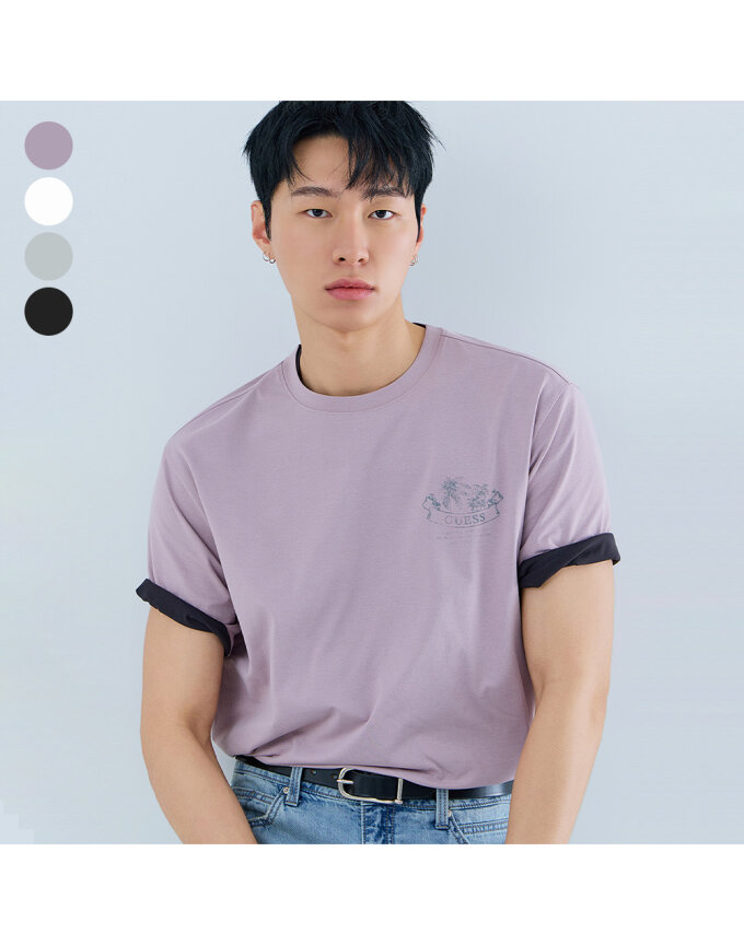 [ON] 유니 세미오버핏 고신축사 그래픽 반팔티셔츠 NQ2KE408