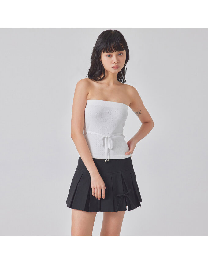 WAIST STRAP PUNCHED TUBE TOP_T416TP124