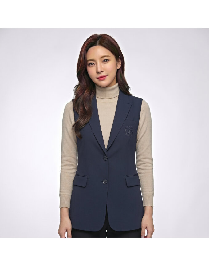 [올포유] 여성 자수 포인트 테일러드 베스트 ALVEN4141-904