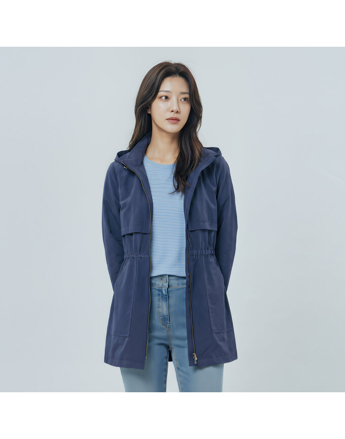 면터치폴리 후드탈착 롱 점퍼_1I21303