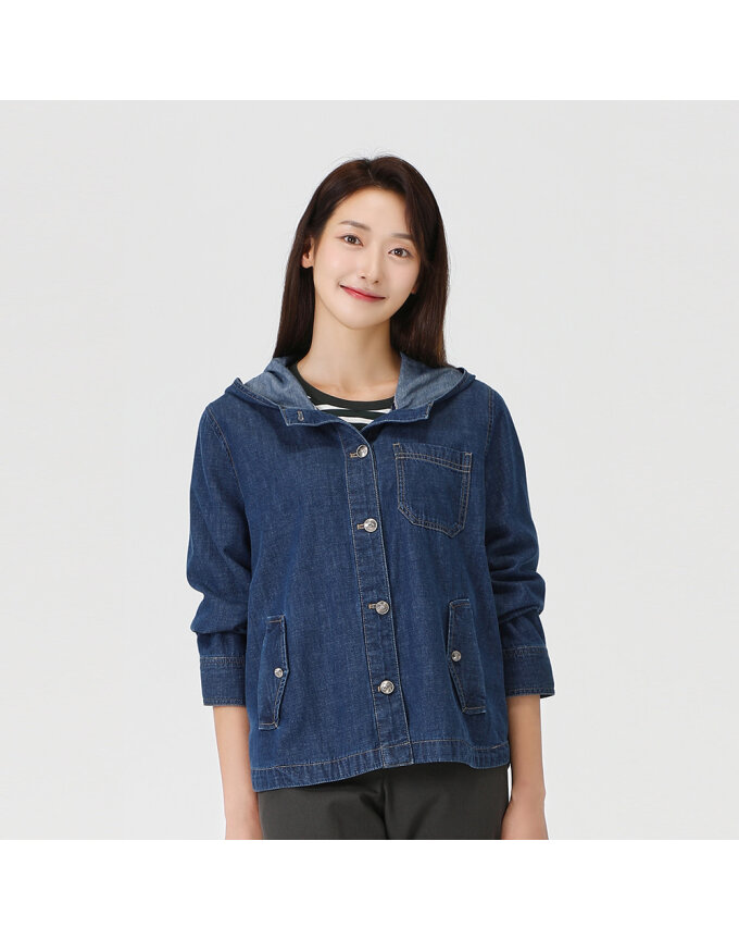 후드부착 데님 자켓_1K61205