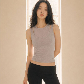 PANEL LAYERED SLEEVELESS TOP_T416TP128