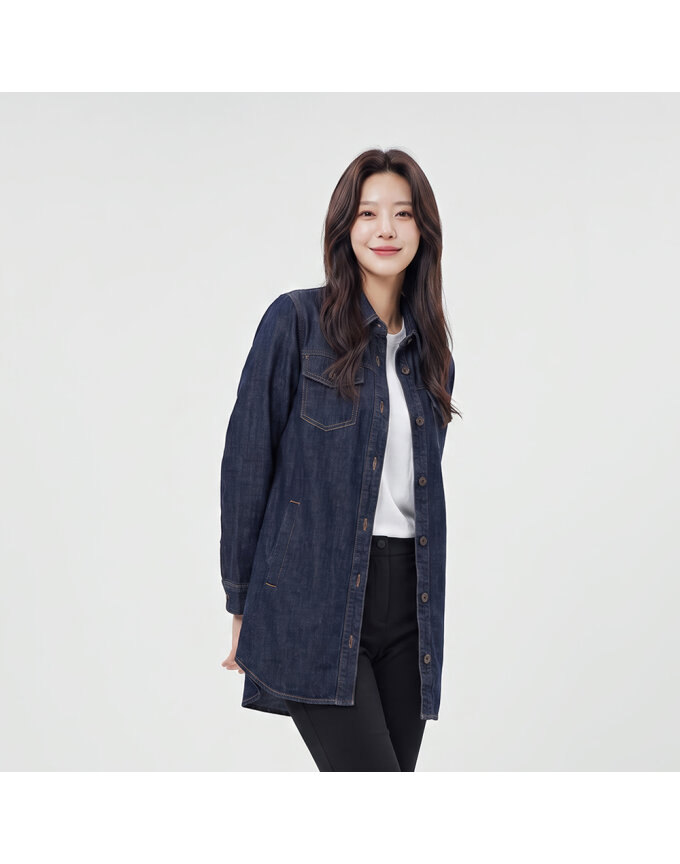 중기장 데님 자켓_1K61206
