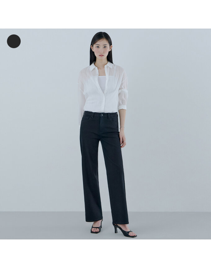 [ON] 여성 세미 와이드 BLK OQ1DE135