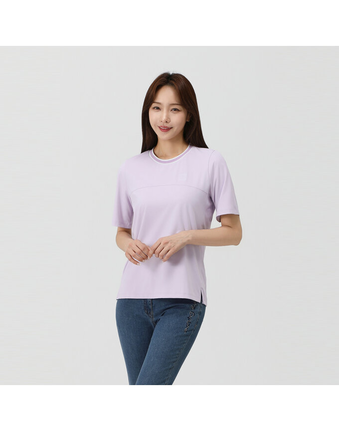 변형 라운드 티셔츠_QK45331