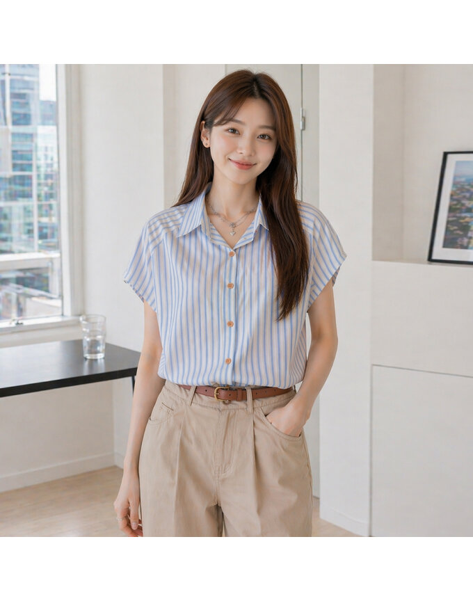 [귈림] 썸머 브리즈 스트라이프 셔츠(G6MBL019P)