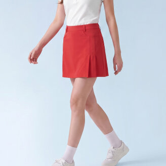 그리너리 여성 주름포인트 스판 골프 스커트 치마 GSWSK1056 RD