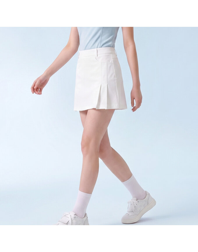 그리너리 여성 주름포인트 스판 골프 스커트 치마 GSWSK1056 IV