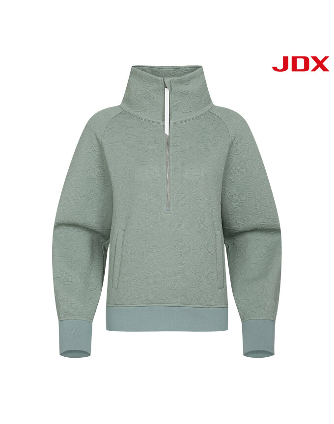 [JDX]여성 기하학 JQD 하이넥 티셔츠(X2TLV7445LE)