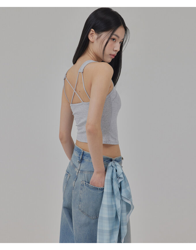 CROSS-OVER BACK STRAP TANK TOP_T513TP110