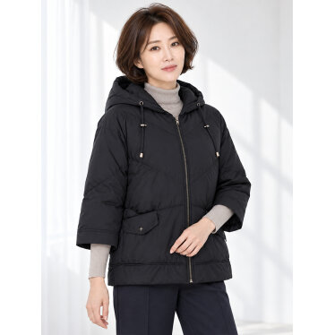 가벼운 후드 7부 덕다운 패딩 점퍼 HCDWDW205