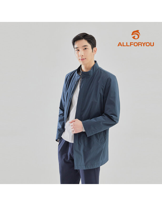 [올포유] [모델착장] 남성 솔리드 디테쳐블 집업 하프 코트 AGCTL1111-915