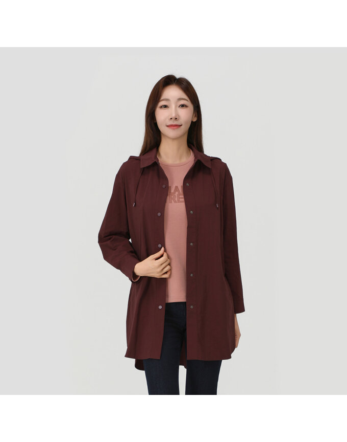 후드 탈부착 셔츠형 코트_1I61101