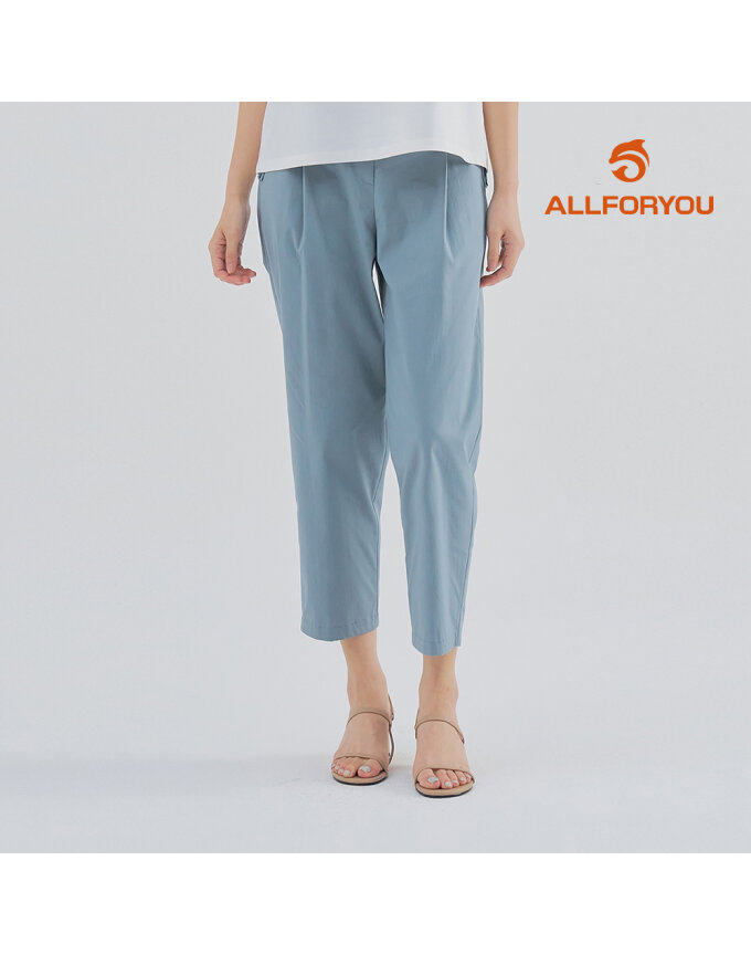 [올포유] [모델착장] 여성 바텍 포인트 코튼 혼방 배기 팬츠 ALPTM3221-830