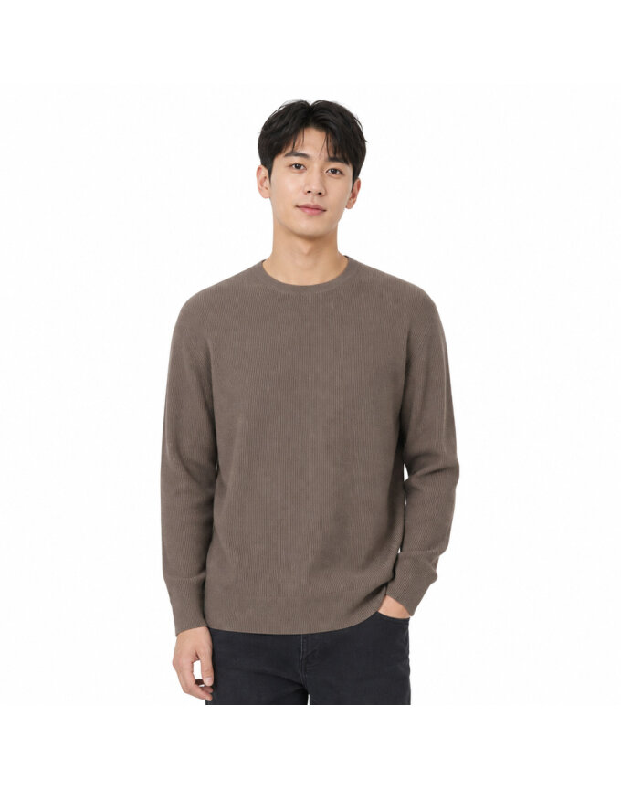 남성 코튼 세탁편한 부드러운 긴팔 니트 ROM-KN-KNIT1001