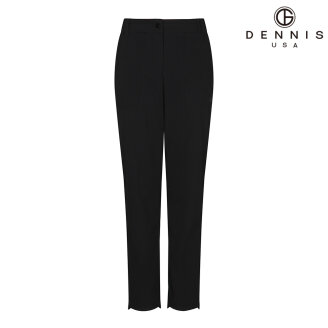 [DENNIS] 여성 데일리 뒷밴딩 스판 팬츠 블랙_FAQMLPT687