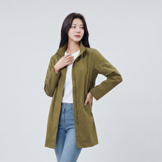 밴드넥 면혼방 코트_1J61101