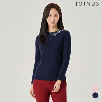 플라워 진주 포인트 니트_JAAW1-CSL230