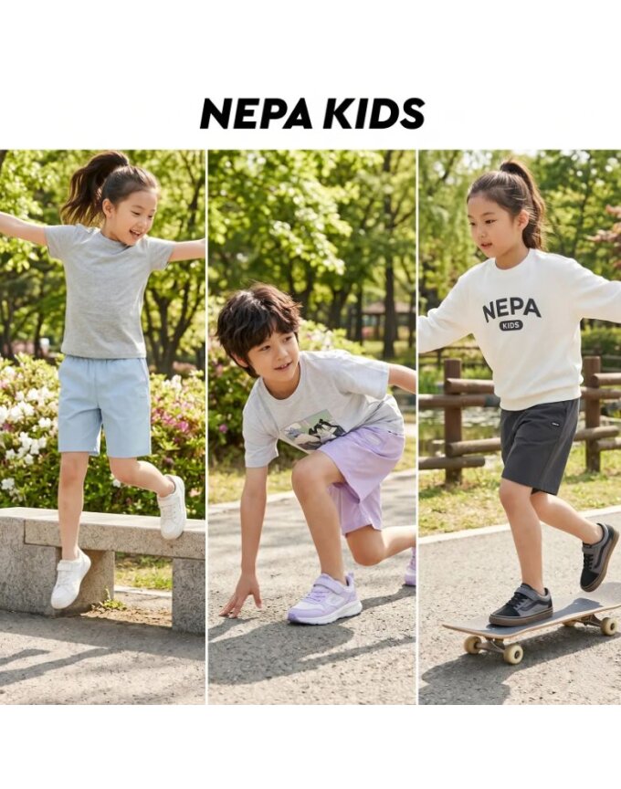 (키즈)공용 에센셜 우븐 반바지_KMD1751