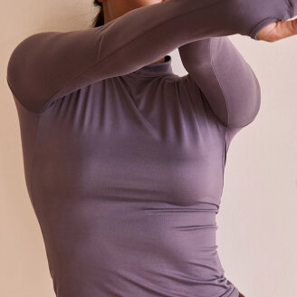 SOFT SKIN V-BACK L/S TOP_T216TP112