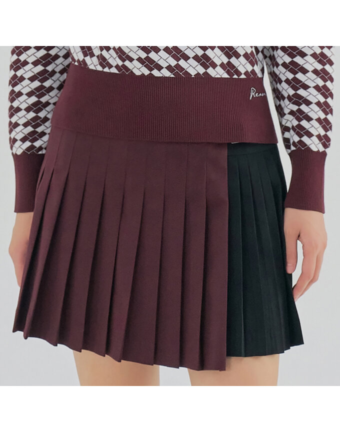 여성 비조 장식 믹스 플리츠 큐롯 RWPCM7525-420