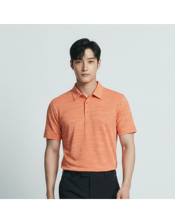 마이크로 카모 니트에리 티셔츠_QJ35132
