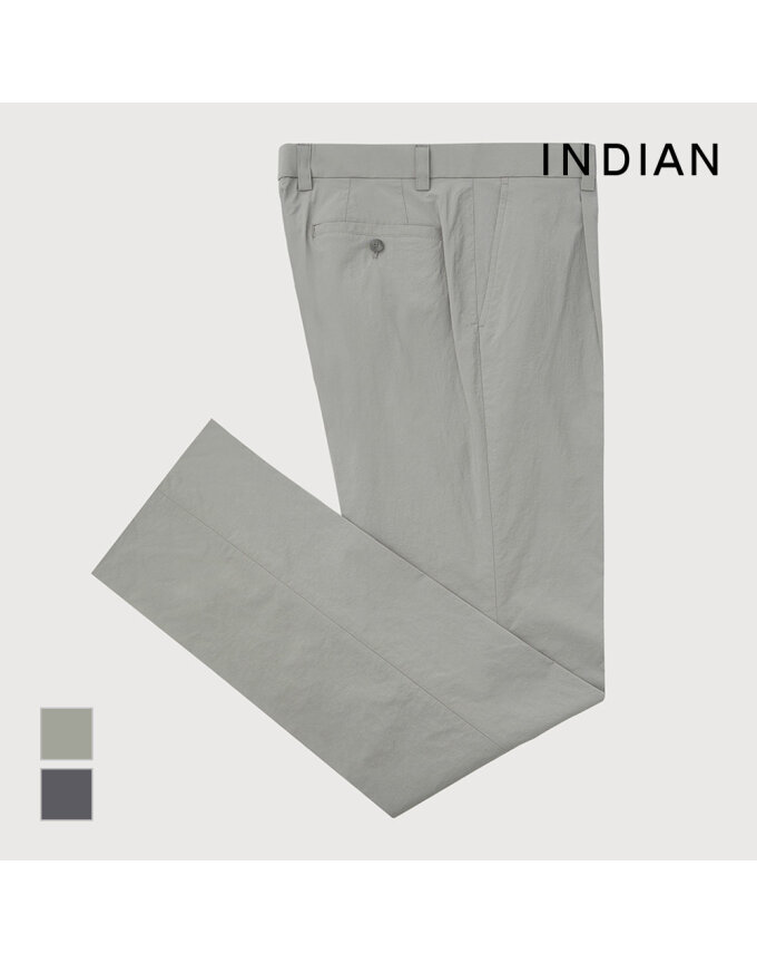 [INDIAN] 나일론 슬림 원턱 팬츠_MIUDL4M3261