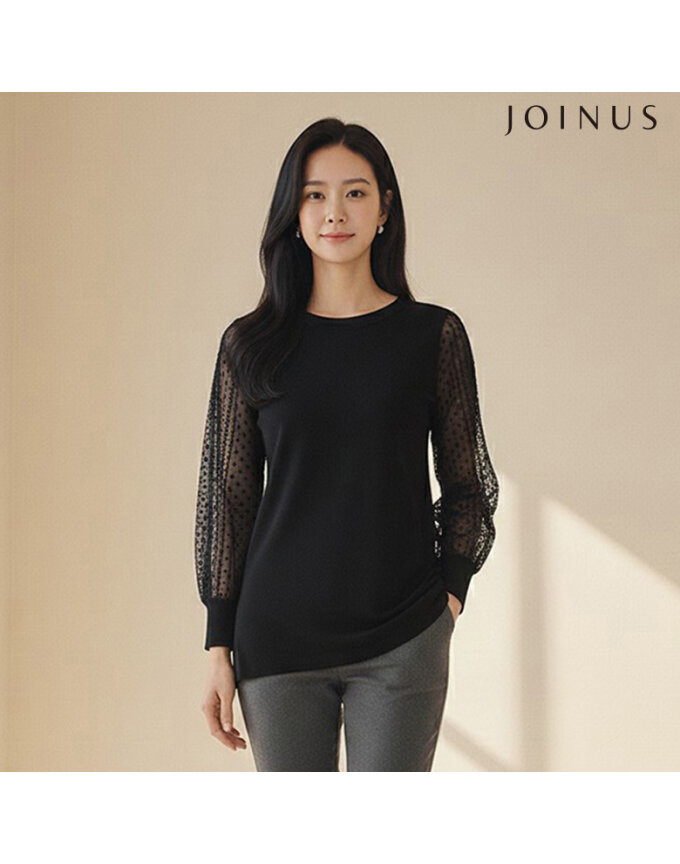 소매 시스루 디자인 니트_JABS3-WSL240