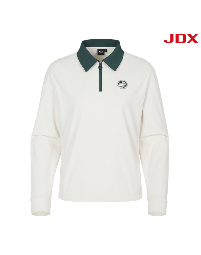 [JDX]여성 반집업 우븐에리 티셔츠(X2TLV7441IV)