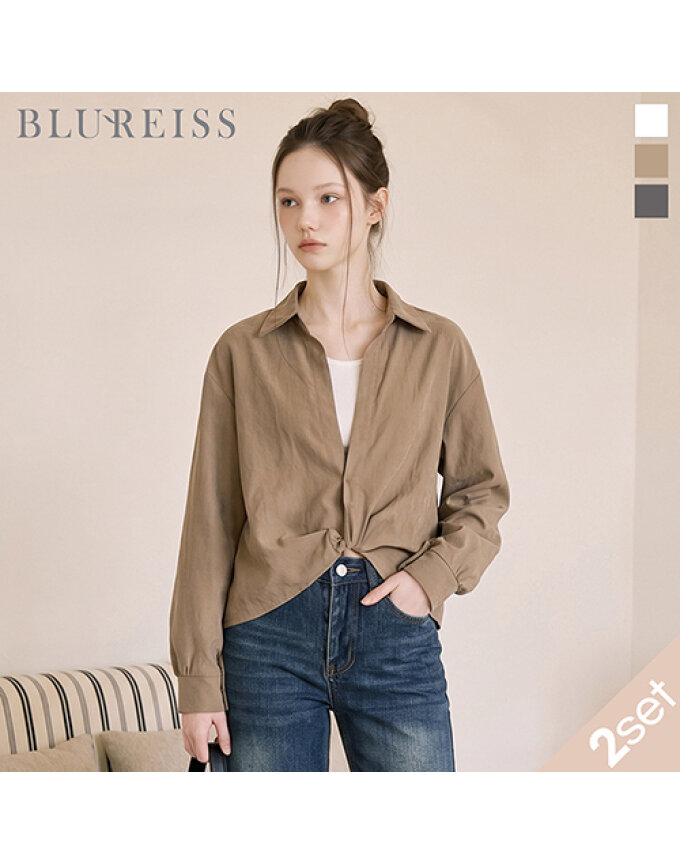 [2SET]꼬임 포인트 블라우스+나시_BI6F1BL5291