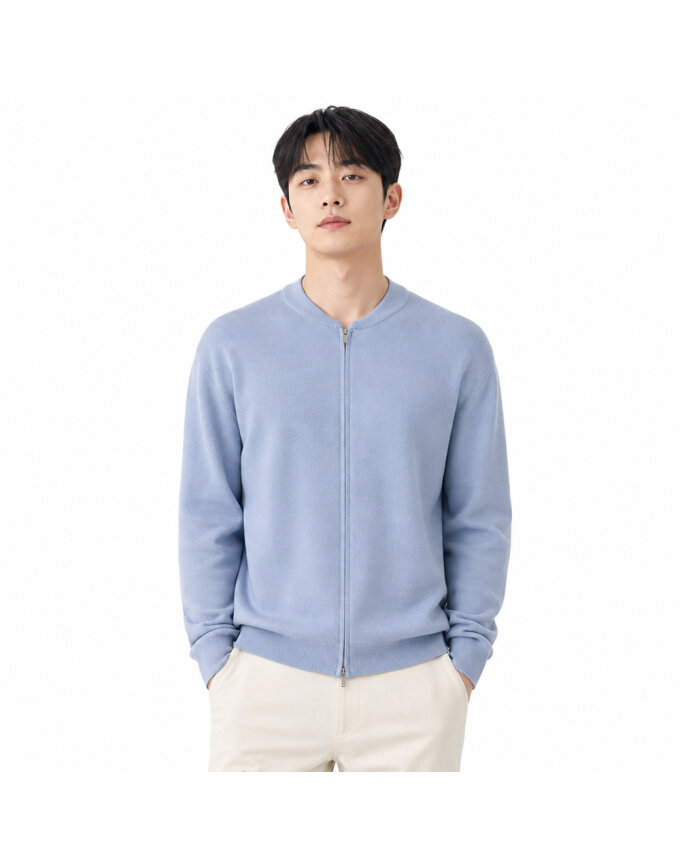 남성 코튼 이지케어 지퍼 가디건 ROM-CA-MINIJK
