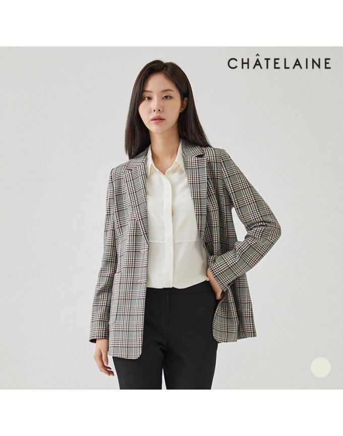 체크 캐주얼 롱 자켓_HC0FJK202