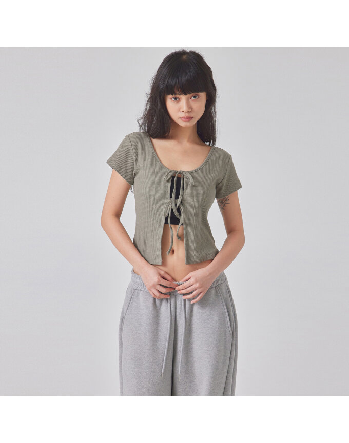 TWO-WAY WAFFLE CARDIGAN_T416OT801