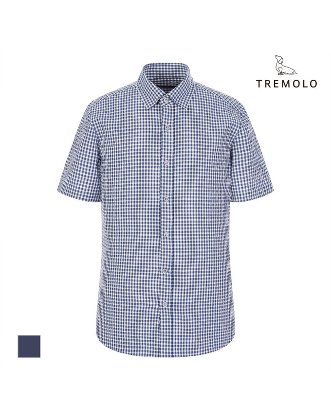 [TREMOLO] 체크패턴 반소매 남방_TRNNS3M3501